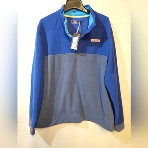 Vinyard Vines Blue and Gray Pullover Fleece